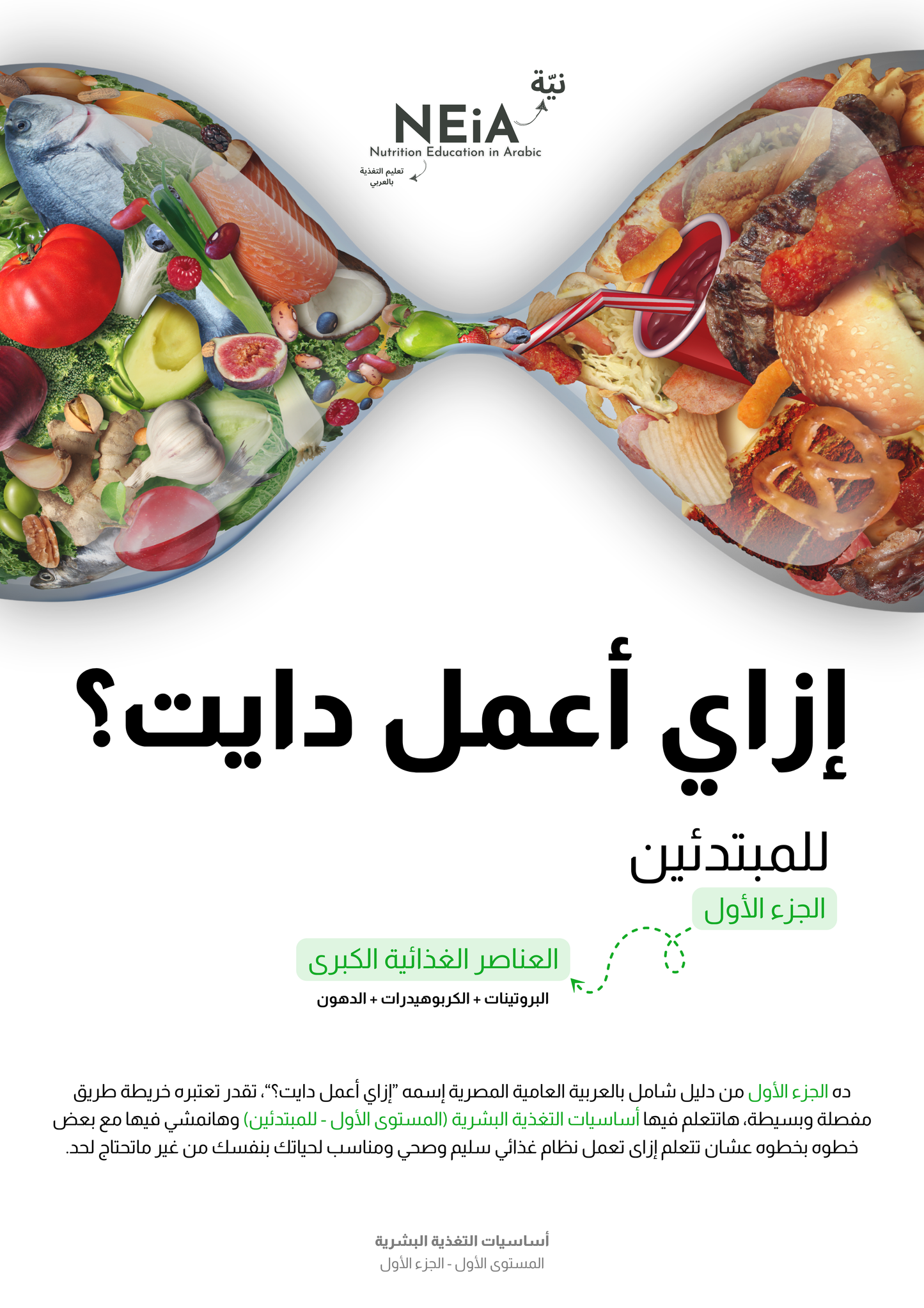 كتاب: إزاي أعمل دايت؟ - الجزء الأول (العناصر الغذائية الكبرى)